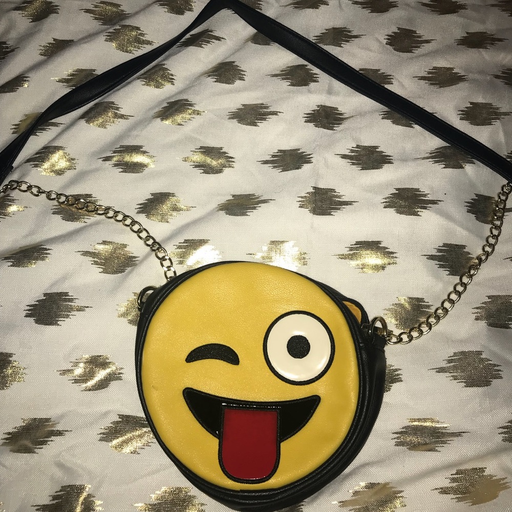 Emoji Purse With Strap And Gold Detail